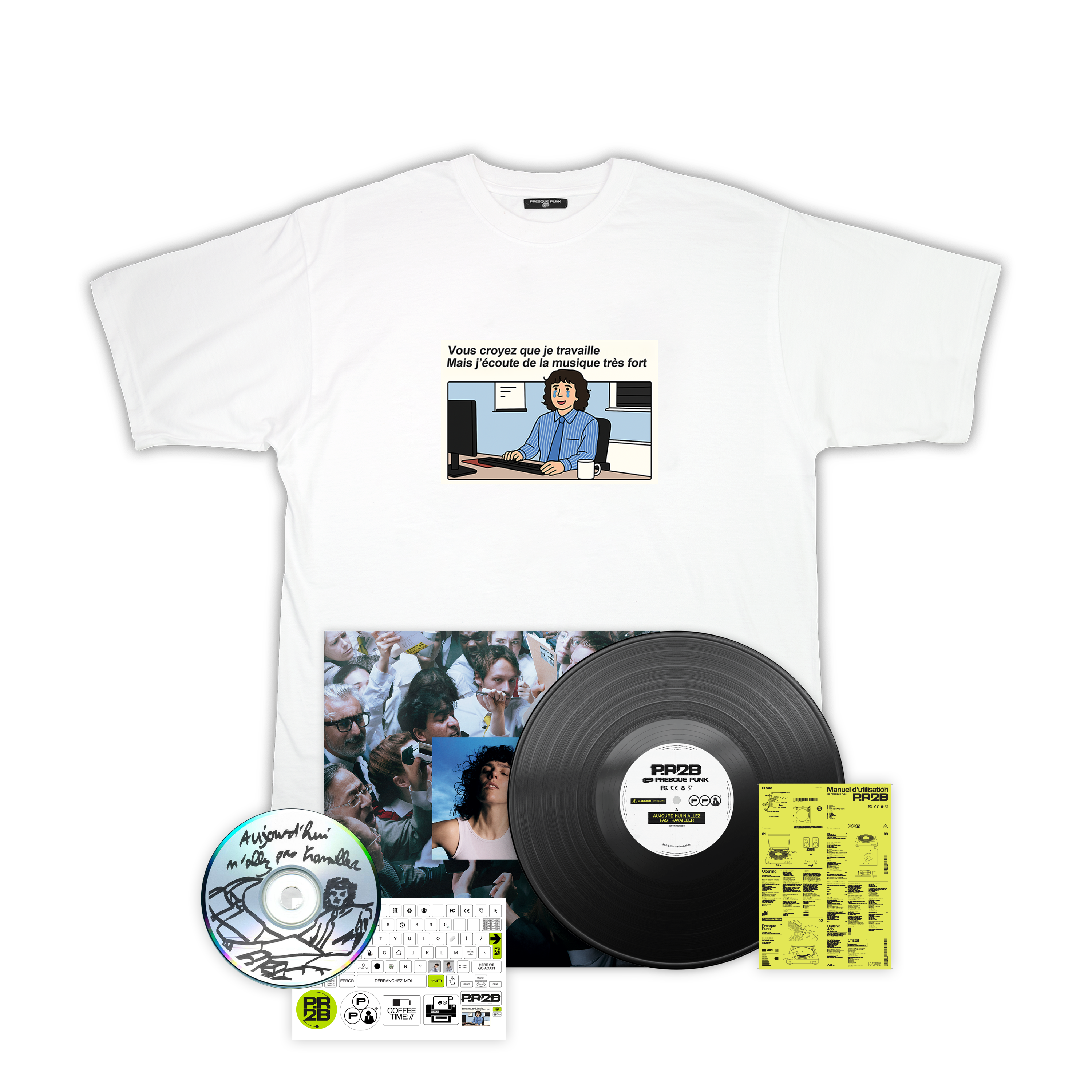 Punk Pack, Vinyle, CD exclusif et t-shirt du nouvel album Presque Punk de P.R2B, sortie le 5 décembre 2025