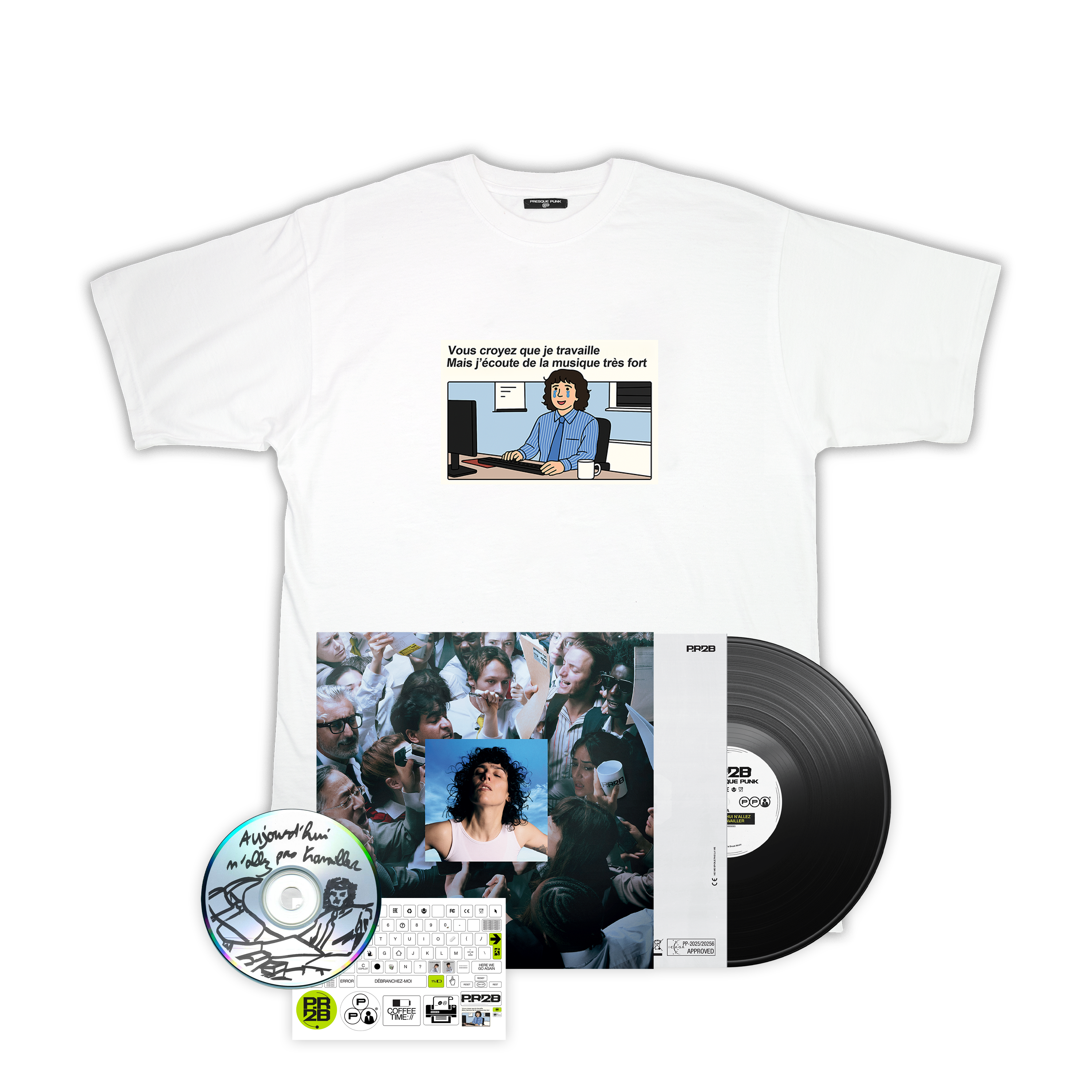 Punk Pack, Vinyle, CD exclusif et t-shirt du nouvel album Presque Punk de P.R2B, sortie le 5 décembre 2025