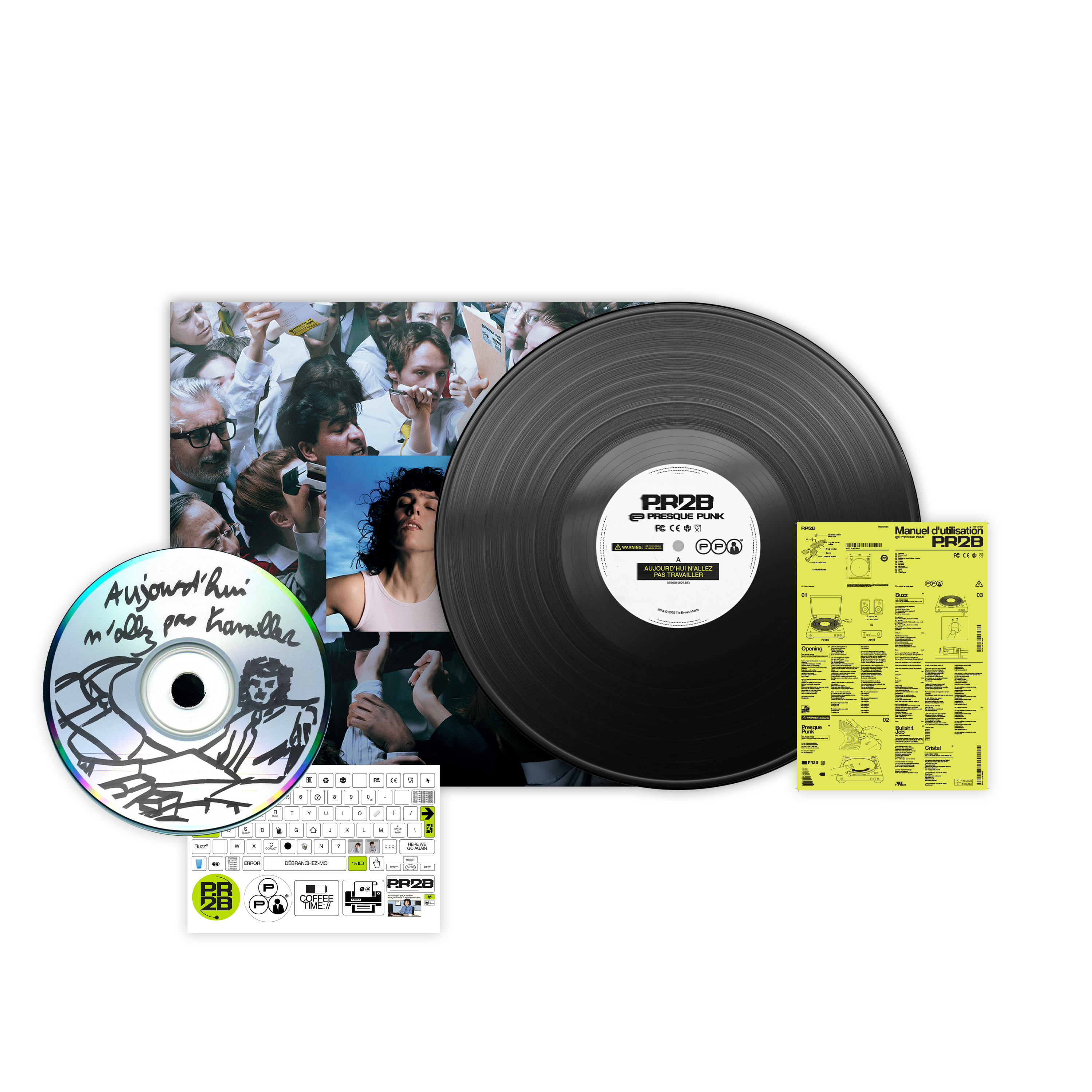 Presque Pack, Vinyle et CD exclusif du nouvel album Presque Punk de P.R2B, sortie le 5 décembre 2025